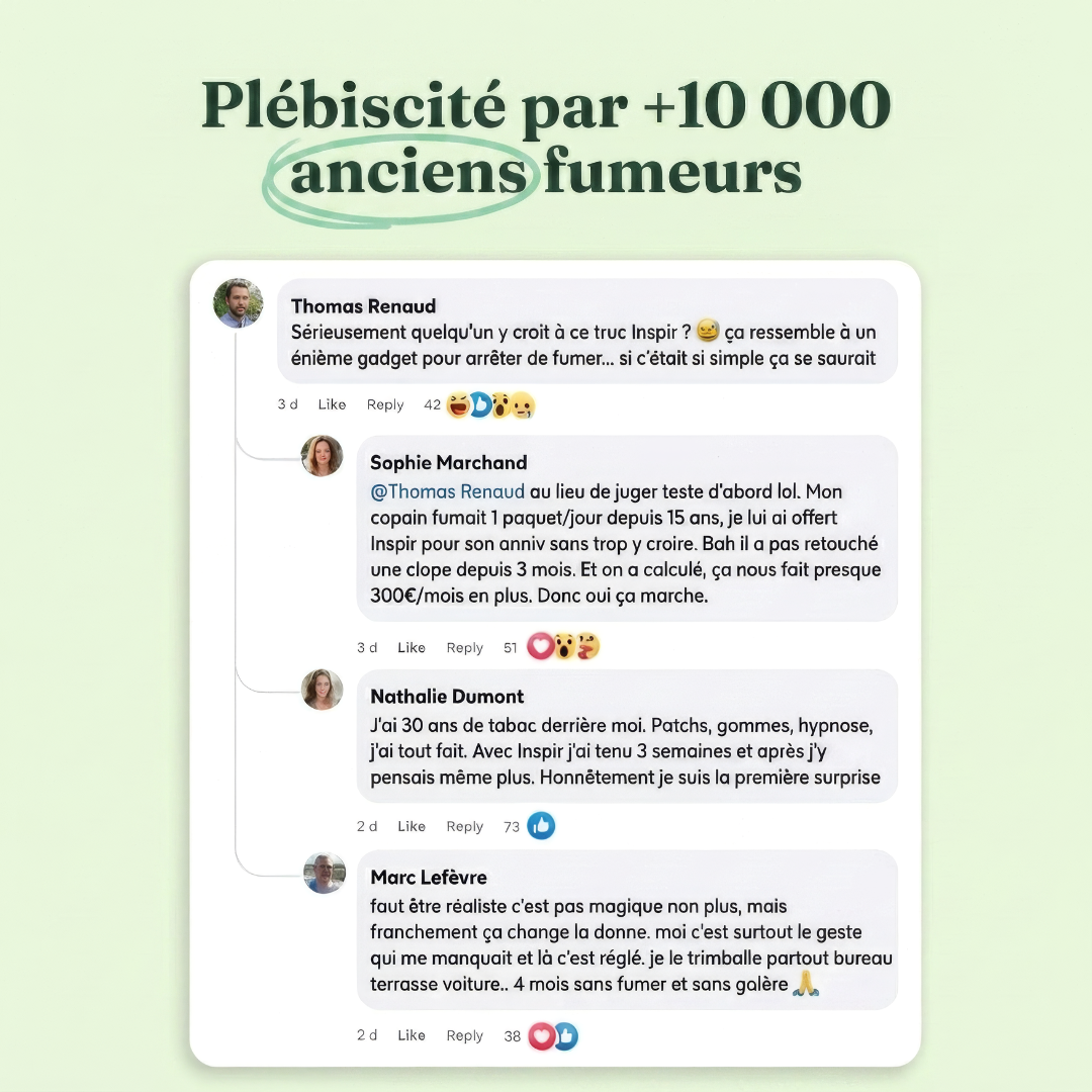 Avis clients INSPIR : plébiscité par +10 000 anciens fumeurs – témoignages réels sevrage tabac